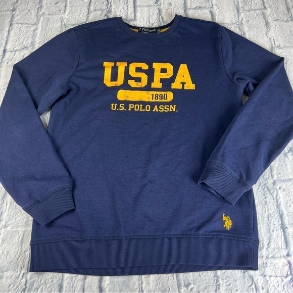 US Polo Assn sweatshirt navy size XL (14-16) - Picture 1 of 8